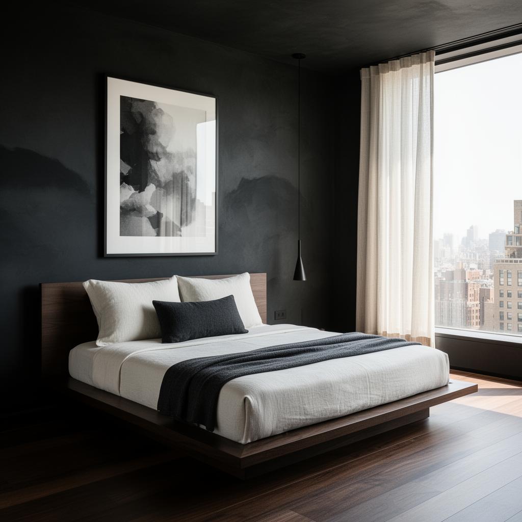 Dark Modern bedroom design