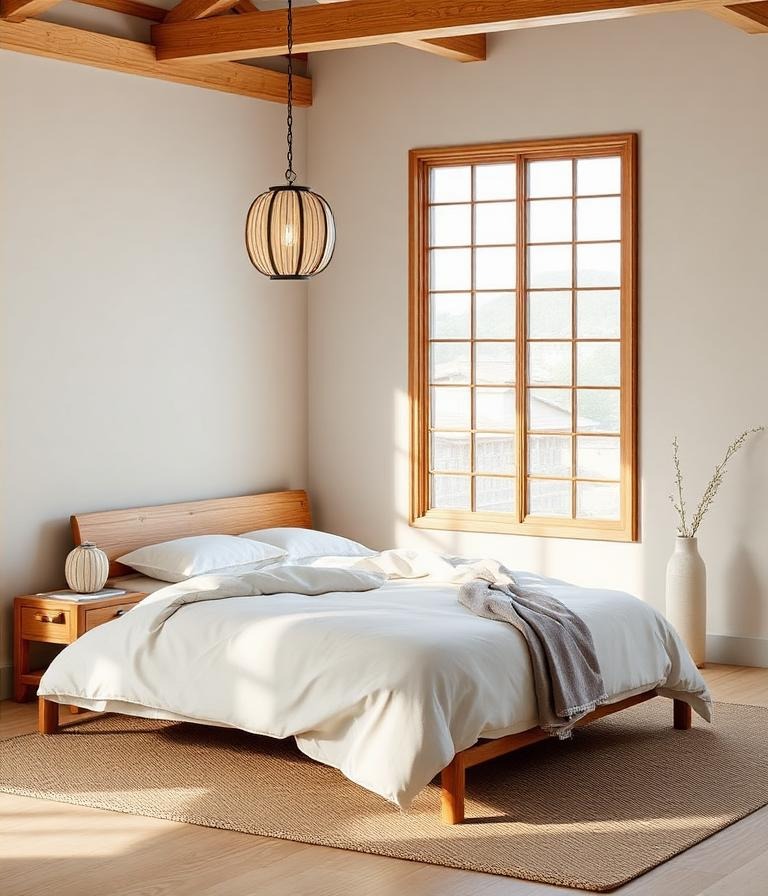 Japandi Calm bedroom design